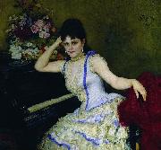 llya Yefimovich Repin Menter by Repin France oil painting artist